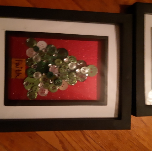 Homemade Button Christmas trees - Picture 2 of 4